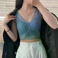 ราคา Sexy Backless Lace Camisole Bra for Women, Wireless with Chest Pads, Push-Up, Gathered, Tube Top for Small Busts (1733307468936217762)