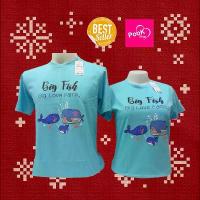 ราคา คอกลม เสื้อยืดสีฟ้า เสื้อคู่ ลายปลา Fish Big by เป่ายิ้งฉุบแท้100% (1732735461677958305)