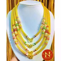 ราคา （จัดส่งจากประเทศไทย）. สร้อยคอ ลายลงยาสุโขทัย น้ำหนัก 5 บาท งานสวยจริง% ทองหุ้ม ทองชุบ #นพคุณห้างทอง# Fashion accessories #อย่าน้อยใจตัวเอง (1732869050478069000)