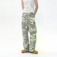 ราคา Design Sense Casual Camouflage Cargo Pants Versatile Men's American Style Personality Multi-Pocket Heavy Duty Light Camouflage Adjustable Waistband Straight-Leg Jeans 2026 New Men's Trendy Pants (1733
