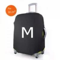 ราคา [พร้อมส่ง] ถุงผ้าคลุมกระเป๋าเดินทาง แบบผ้ายืด (Lycra spandex travel suit spandex luggage cover) ไซร์ M ขนาดกระเป๋า 22-24 นิ้ว - สีดำ (1733473074008851729)