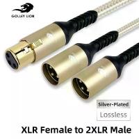 ราคา GOLLEY LION XLR Splitter - Female to Dual Male Y Splitter Adapter, 3-Pin Balanced Mic Connector Converter Cable (1733457713508746634)