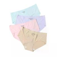 ราคา (COD) (Four-Pack) Maternity V-Shaped Low Waist Pregnancy Belly Support Panties Seamless Universal Ice Silk Pure Cotton Crotch (1733321427705431356)