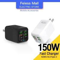 ราคา พร้อมส่ง. Feless หัวชาร์จเร็ว 150W 4USB-A+2PD adapter Fsat Charger PD25W สําหรับ/Android/iphone (1732724414692557998)