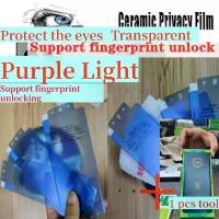ราคา New Purple Ceramic Clear Film, Eye Protection Purple Compatible with Light for Vivo V30 for OPPO Reno 12 for Samsung S25 Ultra S24 Ultra S22 S23 Ultra Note 10+ Note 20 Ultra S9 S (1733225028125885565)