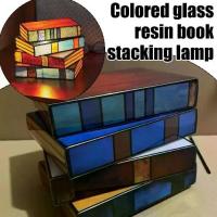 ราคา โคมไฟหนังสือ, สี, กระจกสี, โคมไฟหนังสือซ้อน, โต๊ะกลางคืน, โคมไฟโต๊ะข้างเตียง, งานฝีมือ, F9X3 (1731301186119239077)