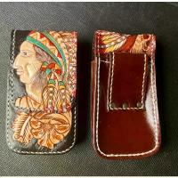 ราคา กระเป๋าใส่มือถือ ใส่โทรศัพท์ แนวตั้ง หนังแท้ตอกลาย งานฝีมือHandmade (1733157257500853754)