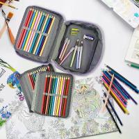ราคา แบบพกพา เครื่องเขียน แขนถอดได้ กระเป๋าใส่ปากกา ความจุสูง 72 สล็อต กระเป๋าดินสอ กล่องดินสอ กระเป๋าดินสอ กระเป๋าใส่ปากกาซิป (1733263170515928792)
