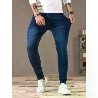 ราคา 2025 ฤดูใบไม้ผลิใหม่ Mens SLIM FIT CLASSIC Skinny กางเกงยีนส์ Casual Street สไตล์ Casual Mens Skinny กางเกงยีนส์ชาย SLIM FIT ดินสอ DENIM สีฟ้า (1733174713814451355)