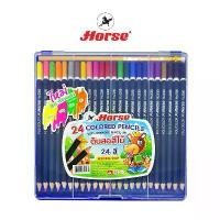 ราคา HORSE (ตราม้า) สีไม้ ดินสอสีไม้ แท่งยาว 24สี + ดินสอ 2B ด้ามดำ จำนวน 1 กล่อง ขายร้อน (1732784846497154331)