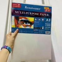 ราคา กระดาษร้อยปอนด์ เอ 3 กระดาษวาดเขียน A3 200แกรม (กระดาษ 100 ปอนด์) Renaissance 20แผ่น / 50แผ่น (1733355579416610170)