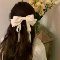 ราคา กิ๊บติดผมโบว์ริบบิ้นสีขาว สำหรับผู้หญิง กิ๊บติดผมฤดูร้อนระดับไฮเอนด์ เครื่องประดับผมสุดหรูหรา เครื่องประดับผมด้านหลังศีรษะที่หรูหรา กระดาษ หนีบผม (1733092873803302232)