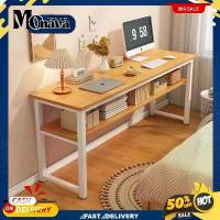 ราคา โต๊ะทำงาน โต๊ะคอมพิวเตอร์ โต๊ะอ่านหนังสือ โต๊ะทำงานยาว โต๊ะคาเฟ่ โต๊ะทำงานพร้อมชั้นวางของ (1732141662453204081)