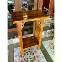ราคา โต๊ะกลาง ฉลุมุม ไม้สักทอง พร้อมส่ง!!! โต๊ะข้างหัวเตียง โซฟา ทานกาแฟ แป้นใหญ่ พื้นที่ใช้สอยเยอะ แข็งแรง (1732844737890583885)