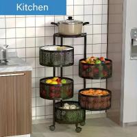 ราคา ชั้นวางผักและผลไม้แบบหมุนได้, งานหนัก, ออแกไนเซอร์ยืนชั้นหลายชั้น, ตะกร้าหมุนได้ 360°, การออกแบบทรงกลมประหยัดพื้นที่, การก่อสร้างเหล็กกล้าคาร์บอน, เหมาะสำหรับห้องครัวและร้านขายอา (1732444484497867811)