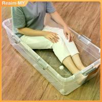 ราคา กล่องเก็บของ วัสดุพลาสติก มีฝาปิด มีล้อ ดีไซน์แบน ขนาดใหญ่พิเศษ เหมาะสำหรับใต้เตียง ตู้เก็บเสื้อผ้า กล่องเก็บของ (1733146435944089228)