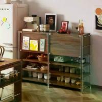 ราคา ชั้นวางของ Bauhaus ชั้นวางของหุ่นยนต์กวาดพื้นชั้นวางของจอแสดงผลสไตล์โบราณขนาดกลางตู้ประตูพลิกหลายชั้นตู้ข้างโซฟา (1732568086049621967)