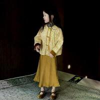 ราคา ไทย เด็ก เสื้อผ้าเด็ก, สไตล์จีนใหม่ Hanfu, ชุดฤดูใบไม้ร่วง, สำหรับเด็กผู้หญิง, สไตล์ชาติพันธุ์ย้อนยุค, แจ็คเก็ตลายดอกไม้กระดุมครึ่งกระโปรง, 2025 (1732702089173173533)