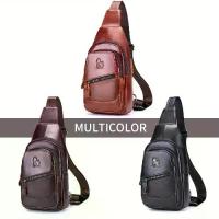 ราคา กระเป๋าคาดหน้าอกหนังแท้ แฟชั่นผู้ชาย กระเป๋าสะพายไหล่เดียว ความจุมาก กระเป๋าสะพายข้าง กระเป๋าหน้าอก (1733110442708141580)