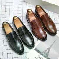 ราคา รองเท้าผู้ชาย Luckman หนังสังเคราะห์ แฟชั่นผู้ชาย รองเท้าสวมใส่ทำงานหัวแหลม (1733195398544524725)