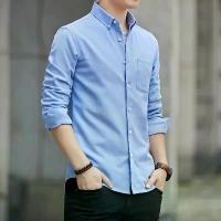 ราคา [พร้อมส่ง] เสื้อเชิ้ตคอปก เสื้อแขนยาว แฟชั่นผู้ชาย เสื้อเชิ้ตสไตล์เกาหลีผ้า Oxford เสื้อดำ เสื้อขาว (1733279302955402963)