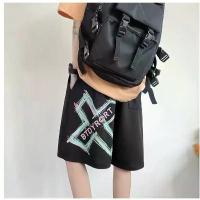ราคา กางเกงขาสั้นฤดูร้อน สไตล์เกาหลี แฟชั่นผู้ชาย พิมพ์ลาย "X" สายรัด โอเวอร์ไซส์ กางเกงขาสั้นเบอร์มิวดาลำลอง สำหรับผู้ชาย พลัสไซส์ สีดำและสีเทา มีไซส์ M~8XL (1730007505637903108)