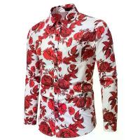 ราคา เสื้อเชิ้ตแขนยาวผู้ชาย แฟชั่นลำลอง พิมพ์ลายดอกกุหลาบ 3 มิติ เสื้อเชิ้ตคอปก เสื้อเชิ้ตผู้ชาย แขนยาว เหมาะสำหรับเป็นของขวัญปีใหม่ (1733256449002472727)