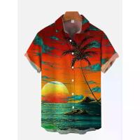 ราคา เสื้อเชิ้ตผู้ชาย สไตล์ชายหาด พิมพ์ลายต้นมะพร้าว เสื้อเชิ้ตลำลอง เสื้อเชิ้ตกระดุมปก ลายการ์ตูน แขนสั้น (1732307422061889606)