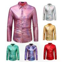 ราคา COCO-MAN เสื้อเชิ้ตผู้ชาย มี 4 สี เนื้อผ้ามันวาว เมทาลิก แขนยาว เสื้อแฟนซี ไปงานปาร์ตี้ จัดส่งจากกทม (1733394022697239684)