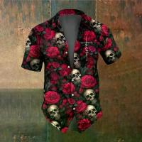 ราคา เสื้อเชิ้ตผู้ชาย แฟชั่นฤดูร้อน พิมพ์ลายหัวกะโหลกและไม้กางเขน สไตล์สตรีท แขนสั้น เสื้อยืด ไซส์ใหญ่ สำหรับผู้ชาย (1732095677587621933)