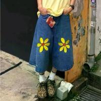 ราคา กางเกงผู้ชาย flower jorts ขา 5 ส่วน กางเกงกีฬาขาสั้นหญิง (1733072711285376292)