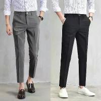 ราคา [COD] กางเกงขายาว 5 ส่วน กางเกงสแล็คผู้ชาย กางเกงแฟชั่น กางเกงผู้ชาย ใส่ทำงาน ใส่เที่ยว (1733464232056620188)