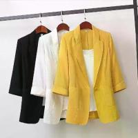 ราคา JX FASHION ใหม่ เสื้อสูท แฟชั่นผู้หญิง สีพื้น บางๆ สไตล์เกาหลี เสื้อทำงาน (1733170071599088974)