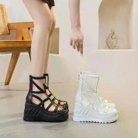 ราคา รองเท้าแตะโรมันสำหรับผู้หญิง, แฟชั่น, สายรัดพื้นหนา, สายรัดไขว้, รองเท้าผู้หญิง, ฤดูร้อนใหม่, รองเท้าแตะส้นเตารีด, สีทึบ, 2025 (1732836056411505700)