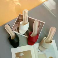 ราคา YOURSHOES B89 / รองเท้าส้นสูง 3 นิ้ว รองเท้าผู้หญิง รองเท้าสวมส้นสูง (1732793891064350147)