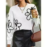 ราคา ซื้อสินค้าจากต่างประเทศ เสื้อกันหนาวผู้หญิงใหม่ฤดูใบไม้ร่วงฤดูหนาว แฟชั่นดอกไม้ปักสามมิติ คอวีแขนยาว เสื้อถักสำหรับผู้หญิง เสื้อ คอปาด เสื้อ แขน ยาว ไหมพรม คอ บัว (1733315747042526367)