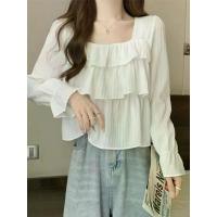 ราคา เสื้อชีฟองน่าระทึกใจฝรั่งเศส คอลเลคชั่นฤดูใบไม้ผลิและฤดูใบไม้ร่วงปี 2025 เสื้อผ้าผู้หญิงไซส์ใหญ่ เหมาะสำหรับสาวอ้วน ซ่อนหน้าท้อง เสื้อคอเหลี่ยม เสื้อ ไหมพรม chamnii (1732820099608773946)