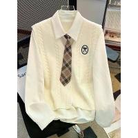 ราคา เสื้อถักนิตติ้ง สไตล์กระโหลก แฟชั่น เสื้อกั๊กผู้หญิง สไตล์ 2025 ฤดูใบไม้ร่วงและฤดูหนาว เสื้อกั๊กซ้อน สไตล์เกาหลี เสื้อสวยขนาดใหญ่ อินเทรนด์ เสื้อ ไหมพรม chamnii (1733141319279740218)