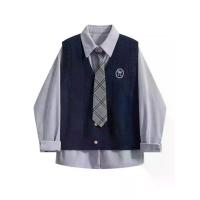 ราคา เสื้อถักนิตติ้ง, สำหรับผู้หญิง, สไตล์ 2025, เสื้อสองชิ้น, เสื้อซ้อนกันได้, ไม่ซ้ำใครและสวยงาม, สไตล์กระโหลก, เสื้อกั๊กสูท blue hoodie girl เสื้อ ไหมพรม chamnii (1733141399494034746)