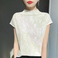 ราคา เสื้อเชิ้ตลูกไม้ระดับไฮเอนด์ ฐานทังสเตลลูลูกไม้ ระบายอากาศ ดีไซน์กลวง สำหรับผู้หญิง คอจำลอง ถักนิตติ้ง แขนสามส่วน เสื้อกั๊ก เสื้อ ไหมพรม คอ ปีน (1733097171652806292)