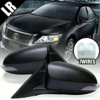 ราคา จัดส่งเฉพาะจุด กระจกมองข้าง 7 สาย ปรับไฟฟ้า พับไฟฟ้า มีไฟเลี้ยว รุ่น Toyota camry ACV 50 ปี 2012-2014 สีดำ 1คู่ (1732826251748148903)