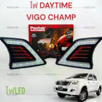 ราคา ไฟLED DAYTIME VIGO CHAMP TY-388 (PENTAIR) Daytime running LED Daylight Toyota Vigo Champ สีชุบ/สีดำ (1733466929856612164)