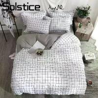 ราคา [เก็บเงินปลายทาง] ชุดเครื่องนอน Solstice ลายตารางสีดำ ประกอบด้วยปลอกผ้านวม ปลอกหมอน และผ้าปูที่นอน เรียบง่าย สำหรับเด็กผู้ชายและเด็กผู้หญิง มีขนาดเดี่ยว ทวิน์ และดับเบิล (1733479115627267689)