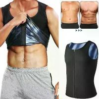 ราคา ชุดออกกำลังกายแบบบีบอัดสำหรับผู้ชาย เสื้อกล้ามซิปแขนสั้นเผาผลาญไขมัน กระชับรูปร่าง ลดน้ำหนัก ควบคุมน้ำหนัก (1733476410451658019)