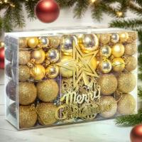 ราคา ชุดตกแต่งต้นคริสต์มาสสีทอง 102 ชิ้น พร้อมท็อปเปอร์ดาว เครื่องประดับลูกบอล ชุดตกแต่งบ้านปาร์ตี้วันหยุดสุดหรู กอง กฐิน แบบ สวย คริสต์มาส ใหญ่ ช่อ ดอกไม้ เหรียญ (1732998846857643475)