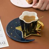 ราคา ชุดถ้วยกาแฟพร้อมจานรอง ดีไซน์รูปดาวและดวงจันทร์ แก้วเซรามิกธีมท้องฟ้า เหมาะสำหรับเป็นของขวัญคริสต์มาส ดีไซน์ทางช้างเผือก เหมาะสำหรับดื่มชา พิเศษ ช่อ ดอกไม้ (1732953159133398483)