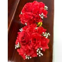 ราคา พานดอกกุหลาบสีแดง ( พานดอกกุหลาบสีแดง แซมยิบโซสีขาว 2พาน 499ลด 399 บาท เท่านั้น ) พานงานแต่ง hortensia flower ดอกไม้ ติด ผนัง หนวด ตั้งโต๊ะ ด อสส ไม้ ใบ (1732627559176570220)