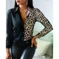 ราคา เสื้อเชิ้ตแฟชั่นสตรี, สไตล์ป่า, พิมพ์ลายโซ่ / ดอกไม้ / ตัวอักษร / เรขาคณิตสี่เหลี่ยม, คอปก, เสื้อแขนยาว (1733324963172025979)