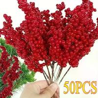ราคา สาขาผลเบอร์รี่สีแดงคริสต์มาส, ดอกไม้ปลอม, ดอกไม้ประดิษฐ์, เกสรประดับดอกบ๊วยฮอลลี่, 50 ชิ้น, สำหรับตกแต่งบ้านต้นคริสต์มาส (1732330863723382120)