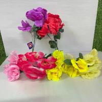 ราคา (ยกโหล 12 ชิ้น )ดอกกุหลาบช่อ 1ช่อมี5ดอก ดอกกุหลาบช่อ ช่อดอกกุหลาบผ้า ดอกไม้ปลอม ดอกไม้ประดิษฐ์ตกแต่งบ้าน มีคละสี (1731984240036447406)